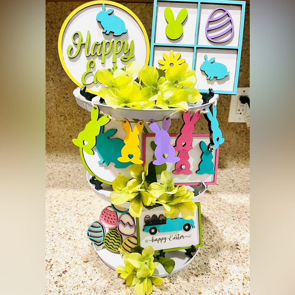Easter Tiered Tray Set